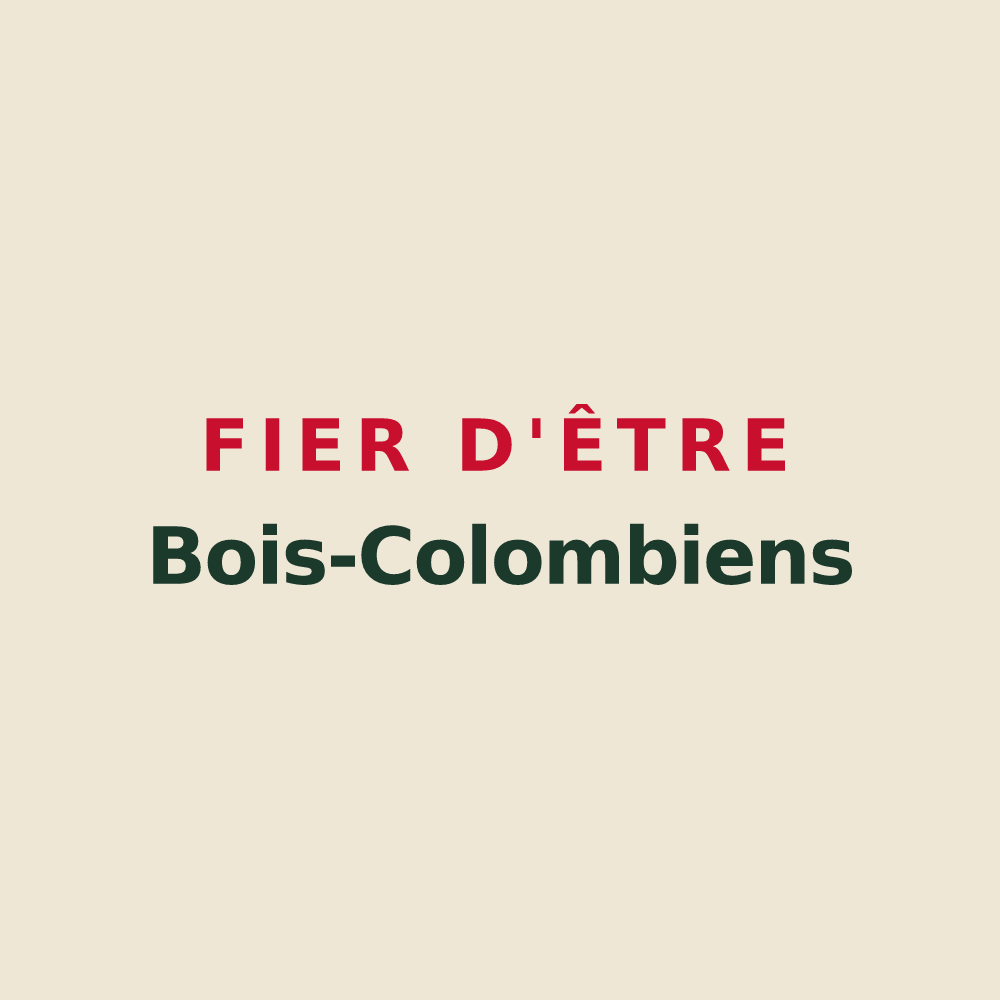 Tote bag « Fier d'être Bois-Colombiens » — design pour Bois-Colombes