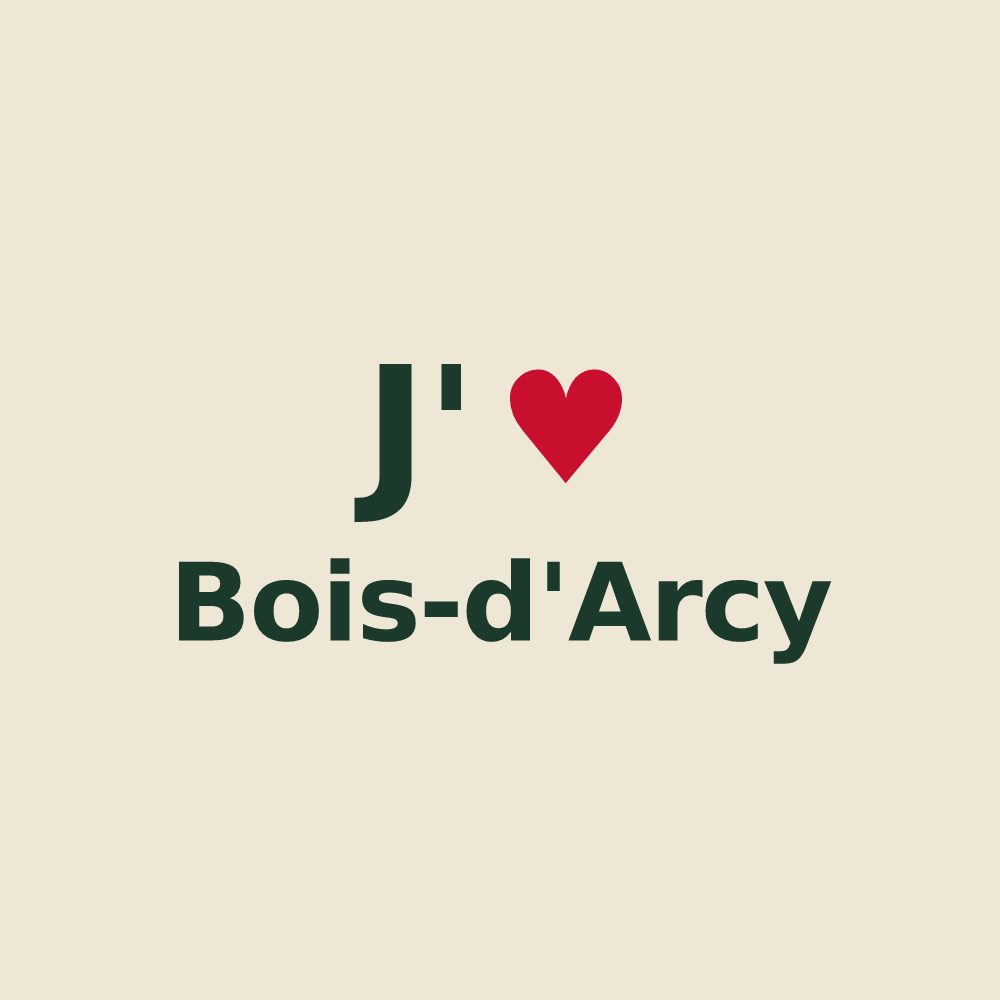 Tote bag personnalisé Bois-d'Arcy — design J'aime Bois-d'Arcy