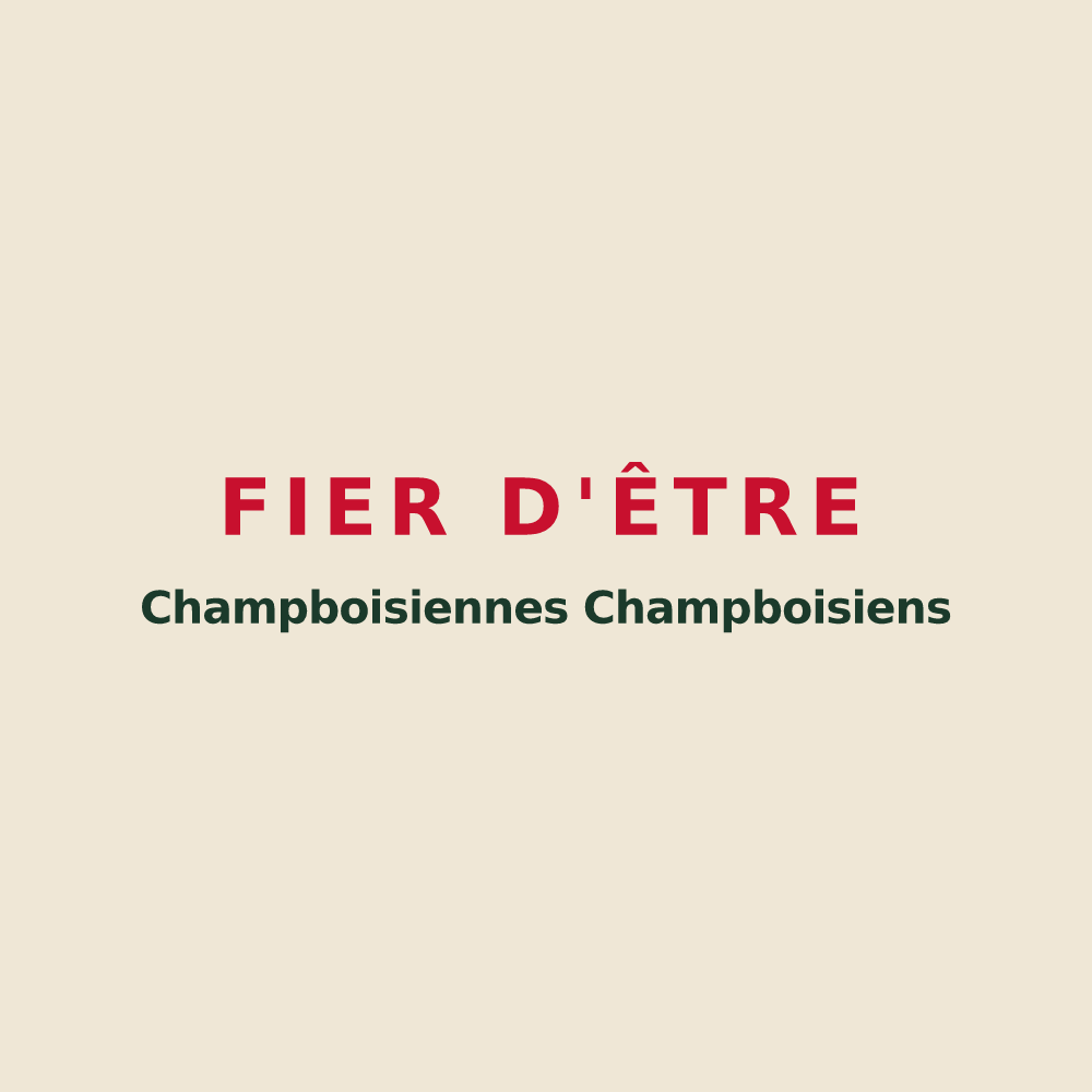 Tote bag « Fier d'être Champboisiennes Champboisiens » — design pour Bois-de-Champ