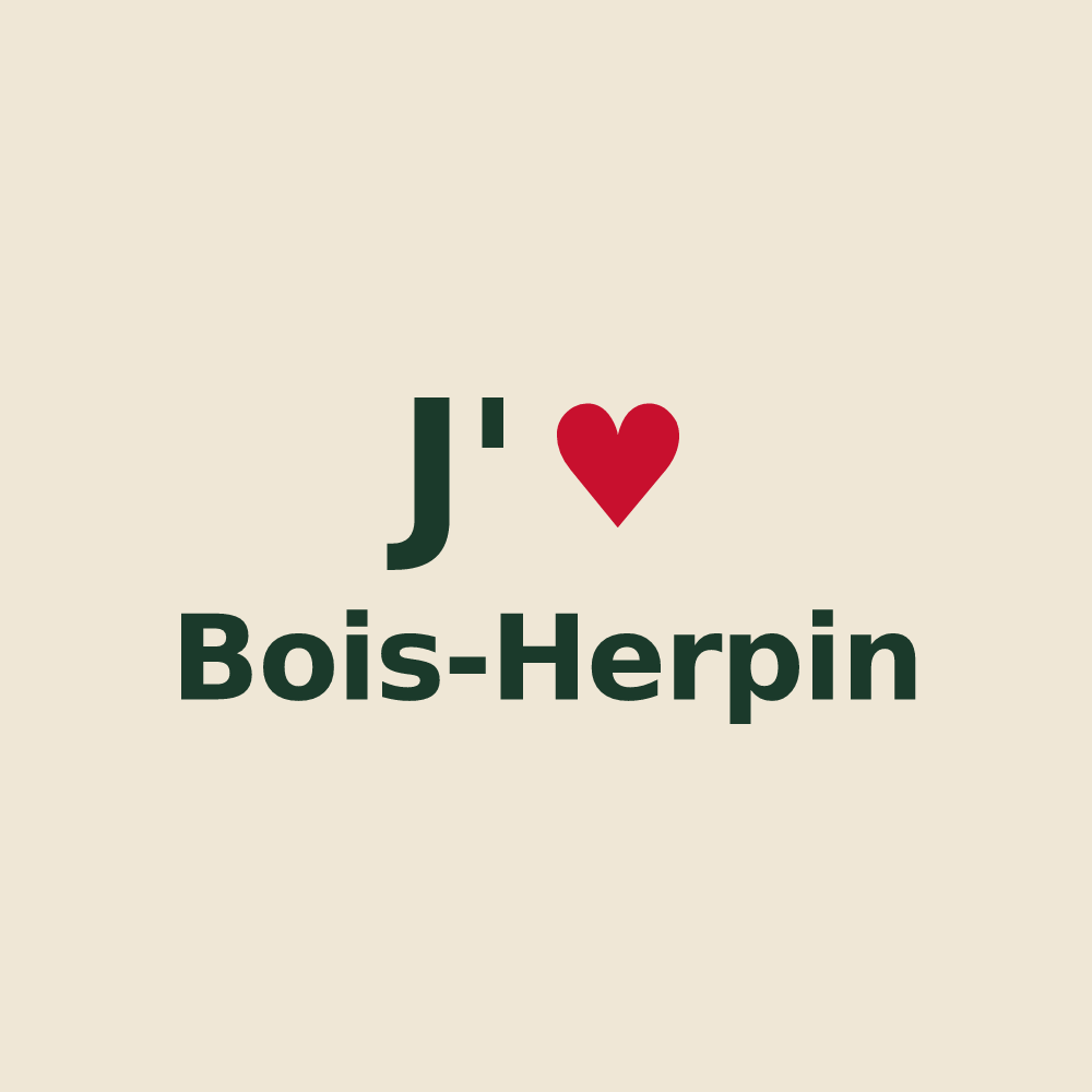 Tote bag personnalisé Bois-Herpin — design J'aime Bois-Herpin