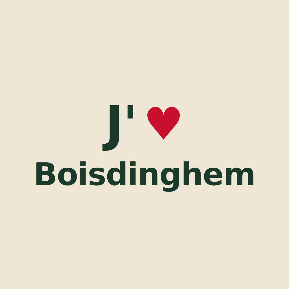 Tote bag personnalisé Boisdinghem — design J'aime Boisdinghem