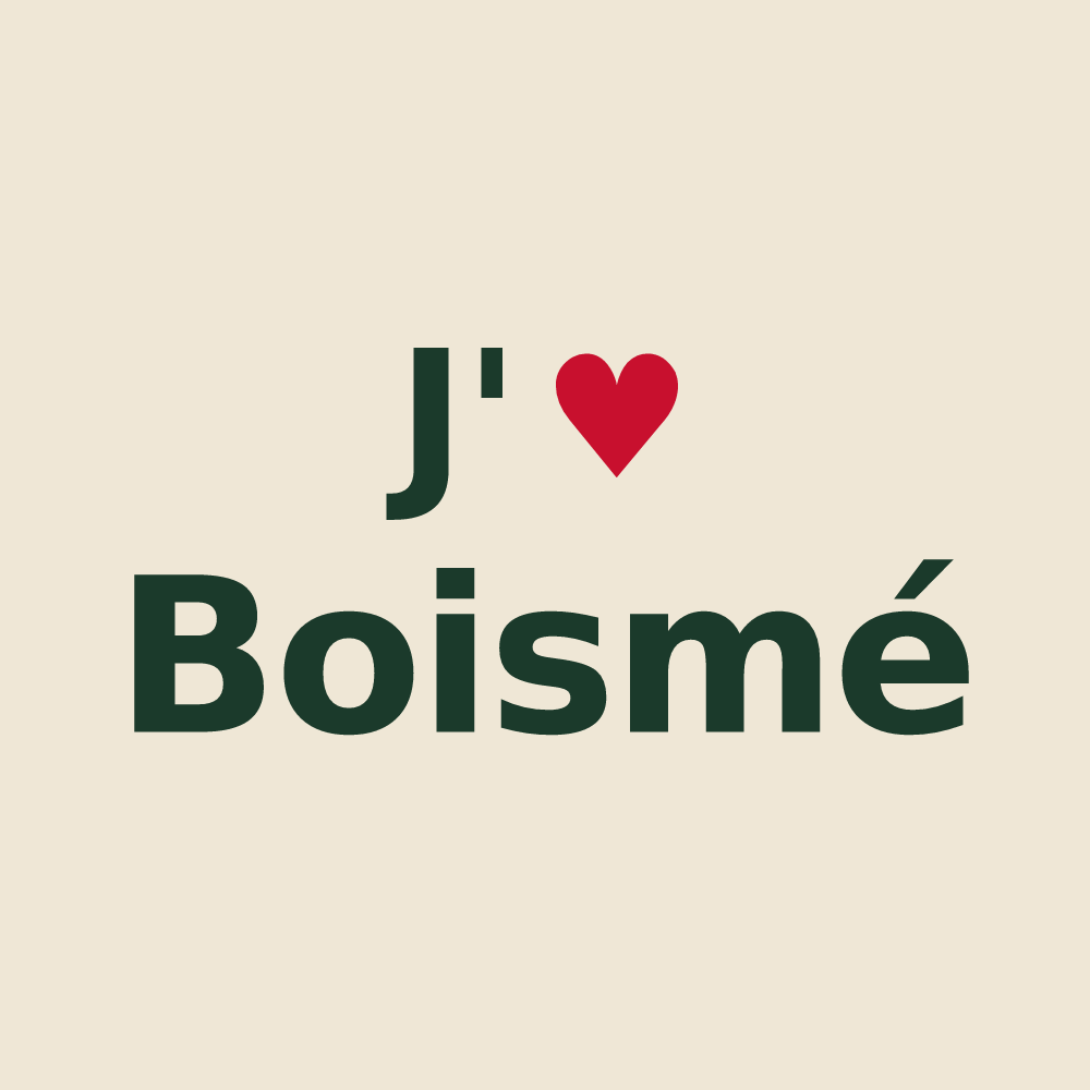 Tote bag personnalisé Boismé — design J'aime Boismé