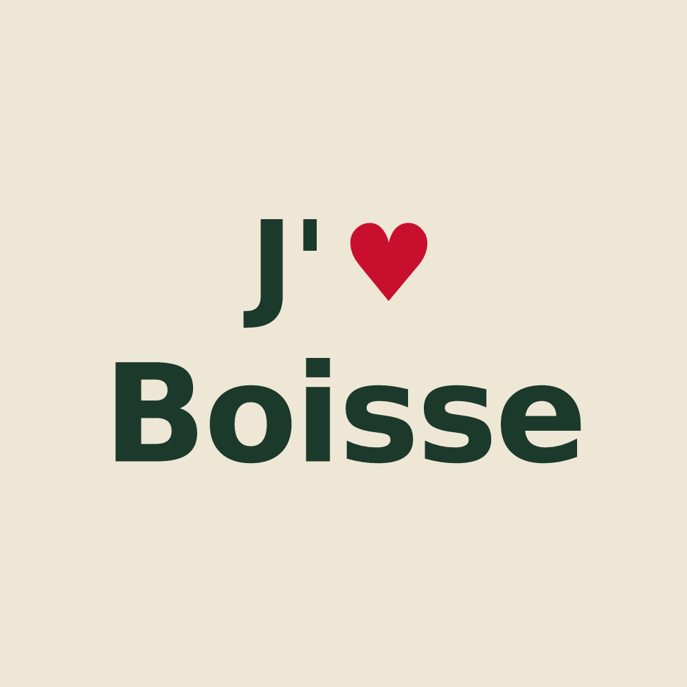 Tote bag personnalisé Boisse — design J'aime Boisse