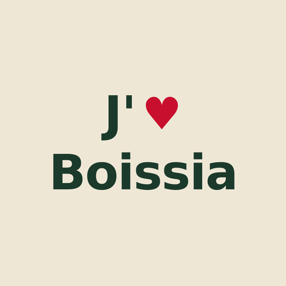 Tote bag personnalisé Boissia — design J'aime Boissia