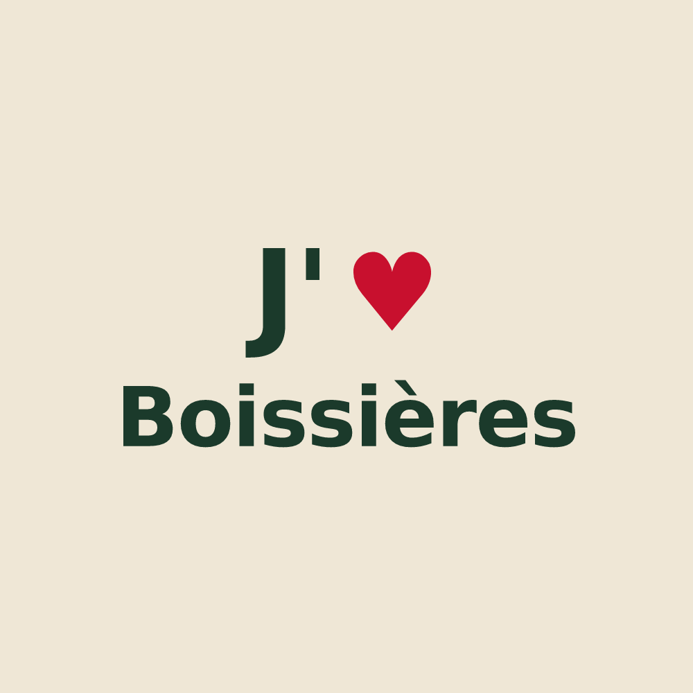 Tote bag personnalisé Boissières — design J'aime Boissières