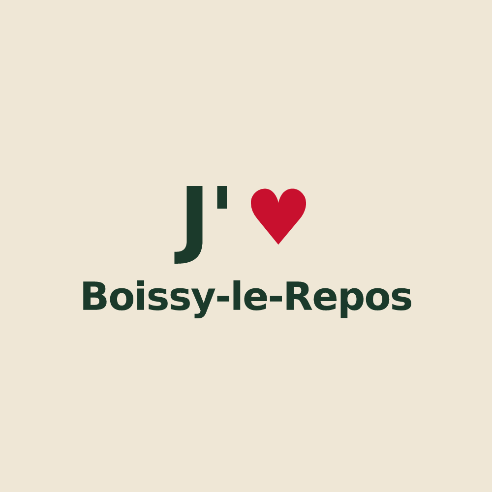 Tote bag personnalisé Boissy-le-Repos — design J'aime Boissy-le-Repos