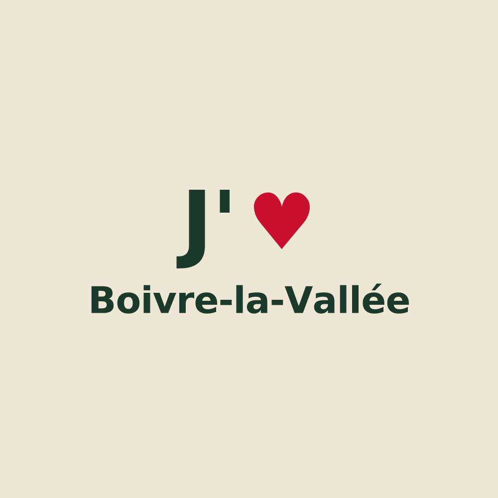 Tote bag personnalisé Boivre-la-Vallée — design J'aime Boivre-la-Vallée