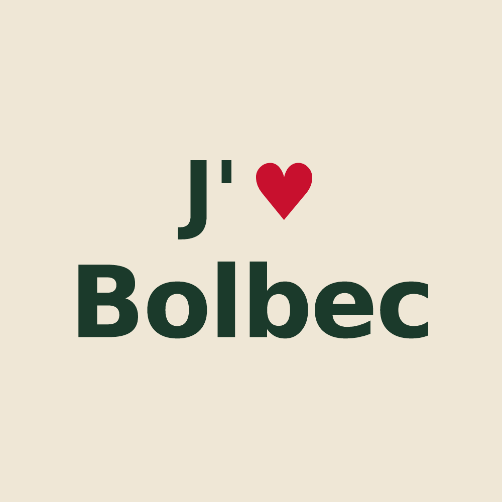 Tote bag personnalisé Bolbec — design J'aime Bolbec