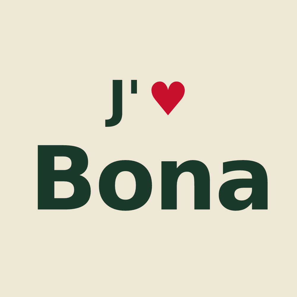 Tote bag personnalisé Bona — design J'aime Bona