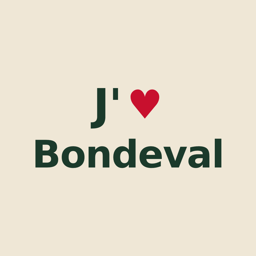 Tote bag personnalisé Bondeval — design J'aime Bondeval