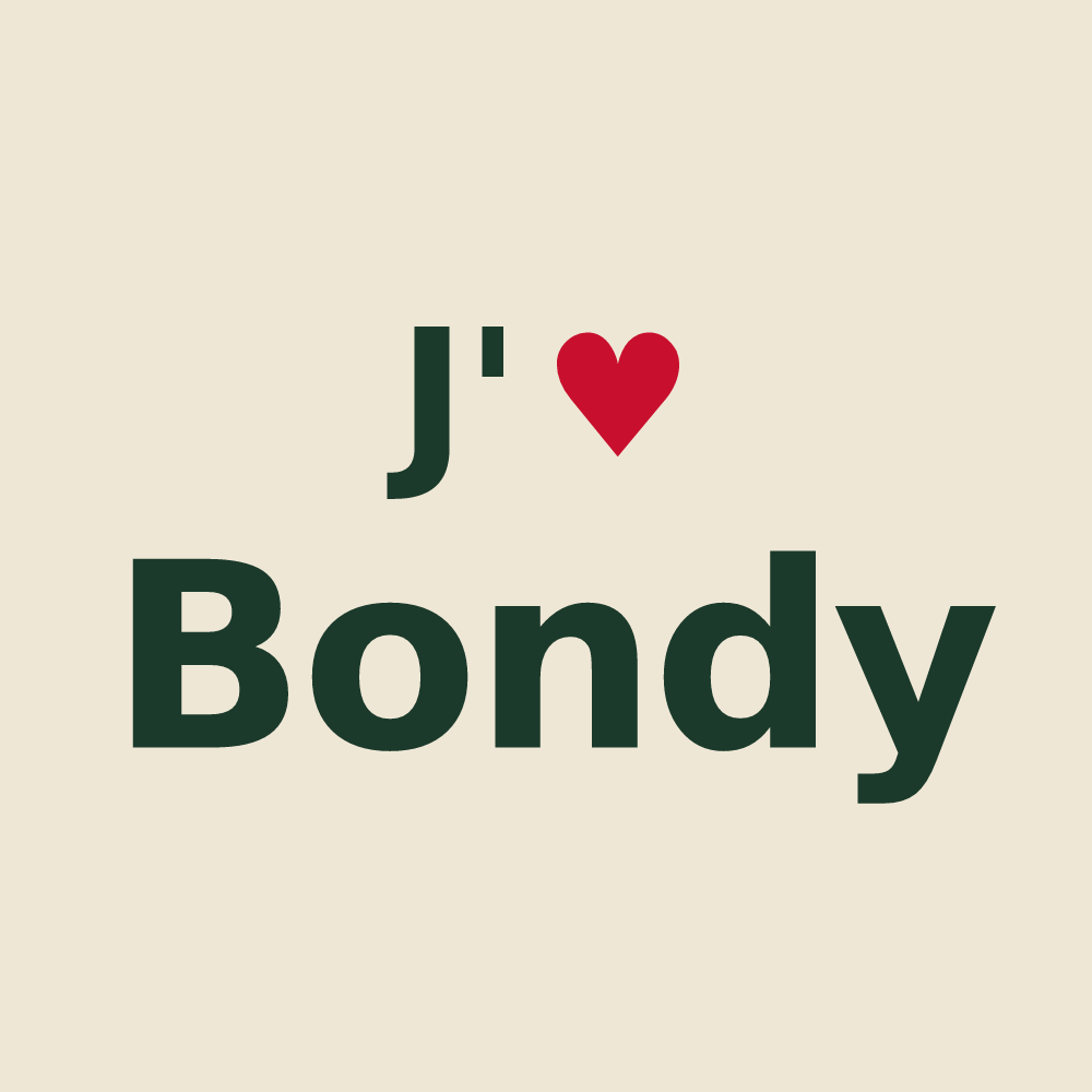 Tote bag personnalisé Bondy — design J'aime Bondy