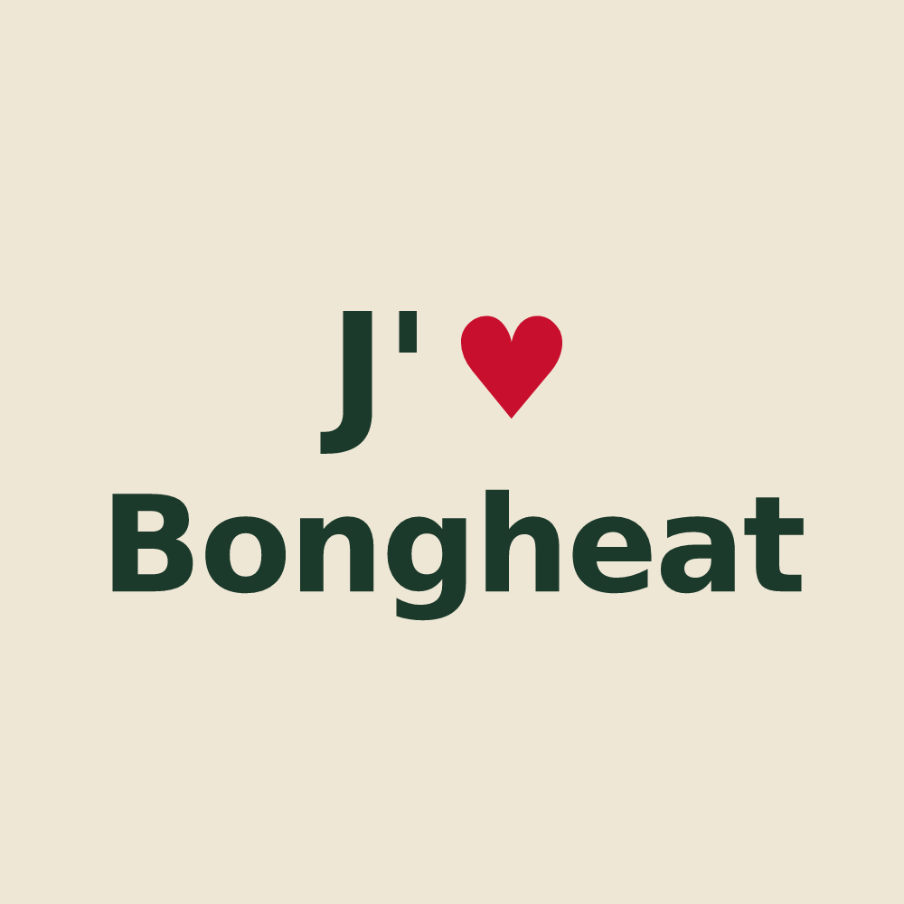 Tote bag personnalisé Bongheat — design J'aime Bongheat