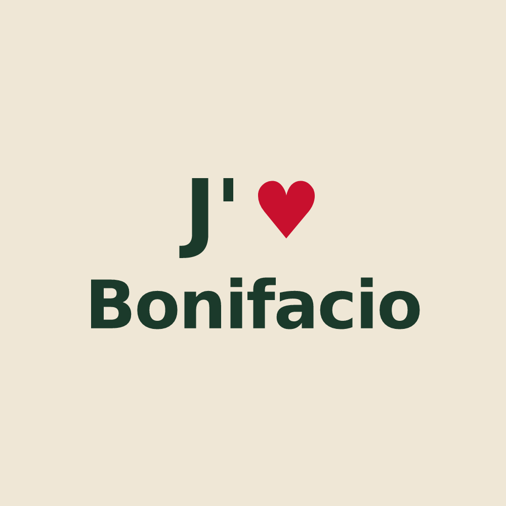 Tote bag personnalisé Bonifacio — design J'aime Bonifacio