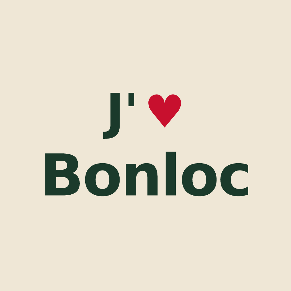 Tote bag personnalisé Bonloc — design J'aime Bonloc
