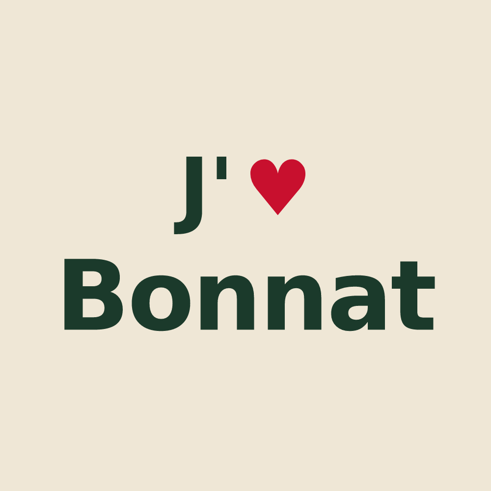 Tote bag personnalisé Bonnat — design J'aime Bonnat