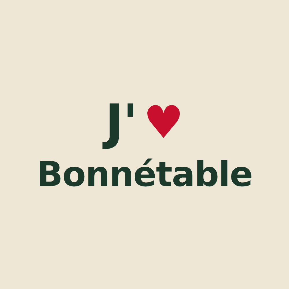Tote bag personnalisé Bonnétable — design J'aime Bonnétable