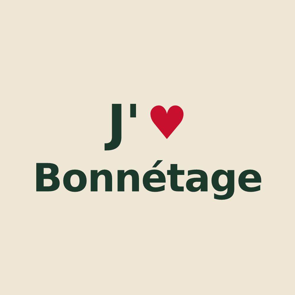 Tote bag personnalisé Bonnétage — design J'aime Bonnétage