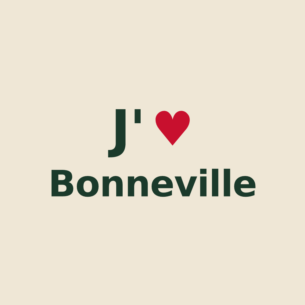 Tote bag personnalisé Bonneville — design J'aime Bonneville