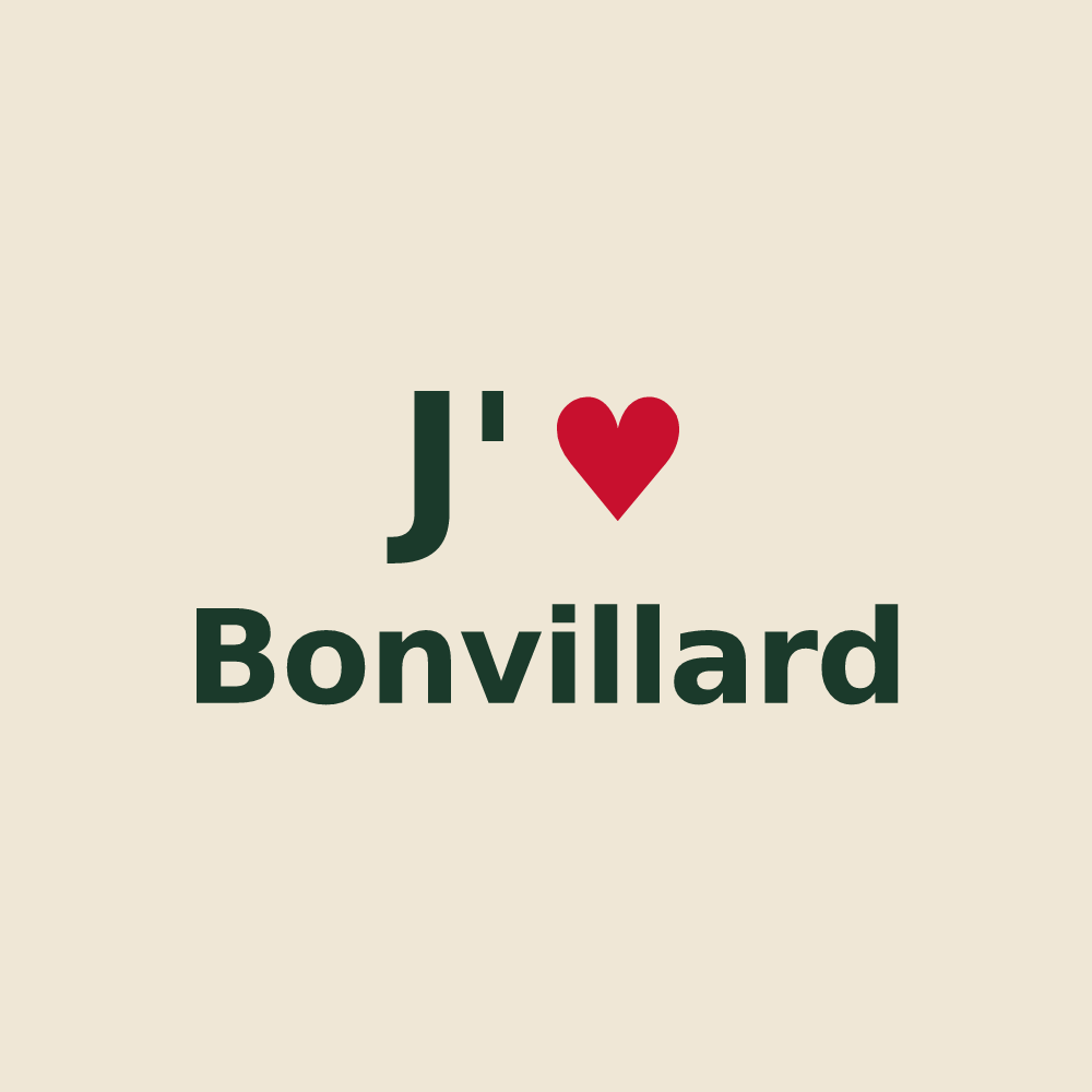 Tote bag personnalisé Bonvillard — design J'aime Bonvillard