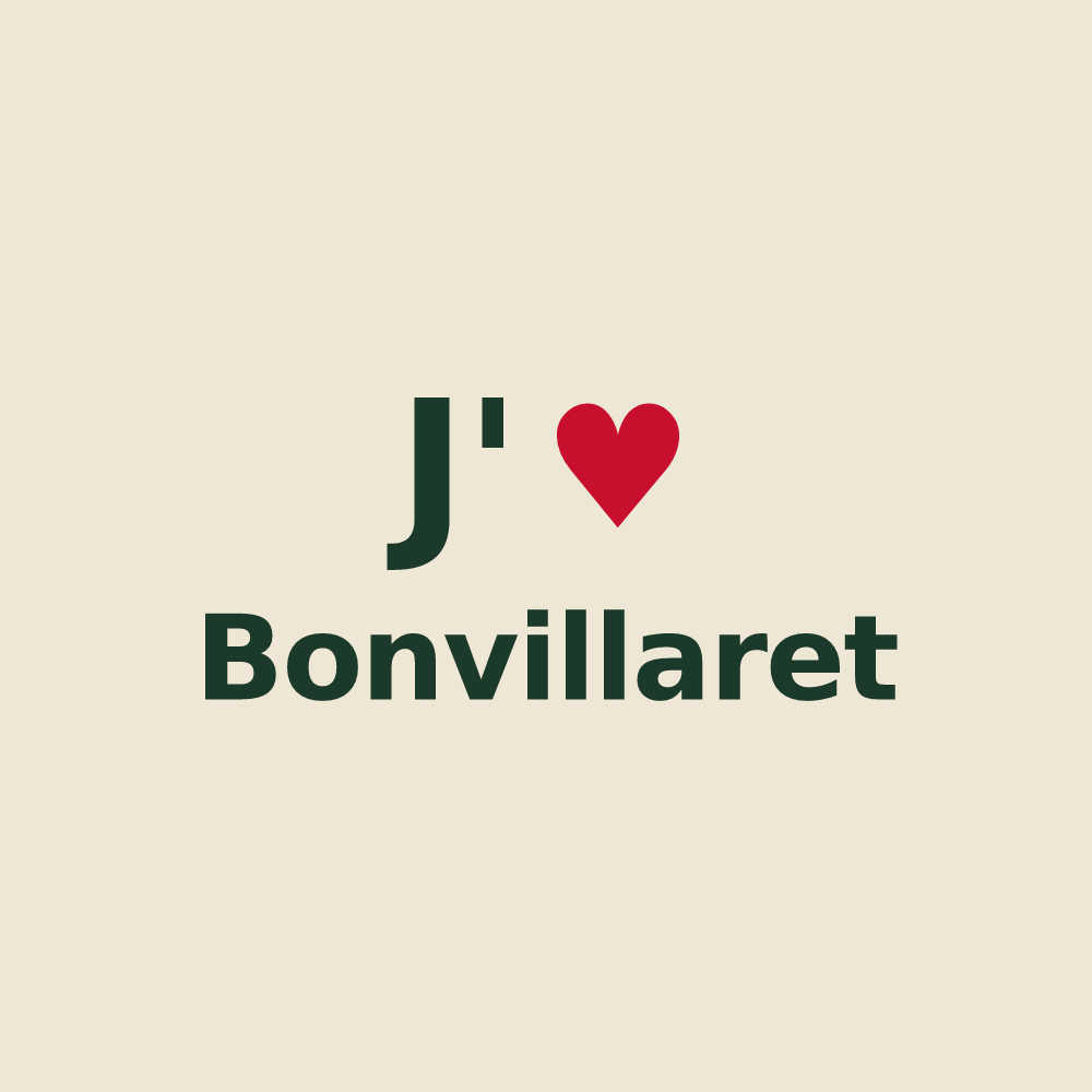 Tote bag personnalisé Bonvillaret — design J'aime Bonvillaret