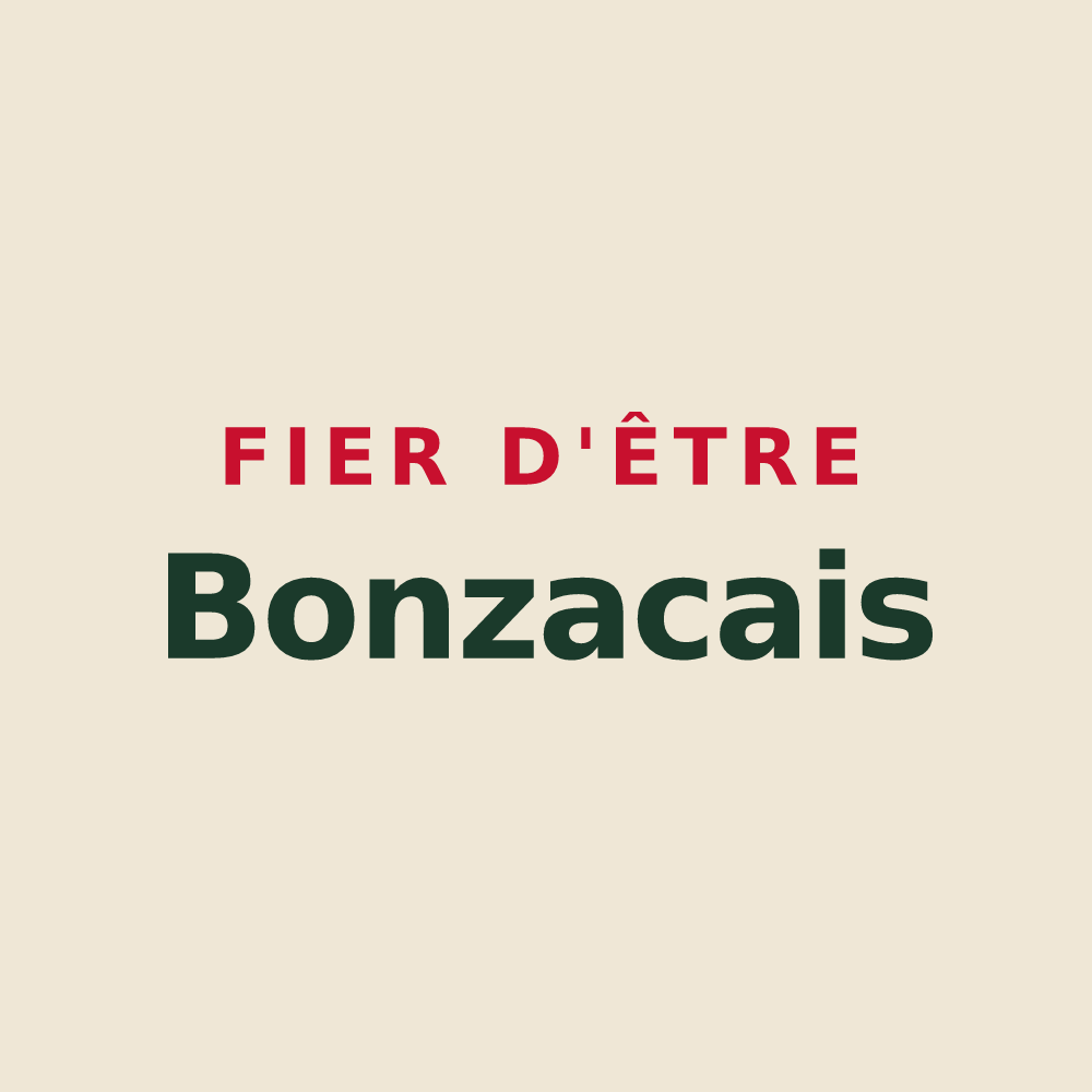 Tote bag « Fier d'être Bonzacais » — design pour Bonzac