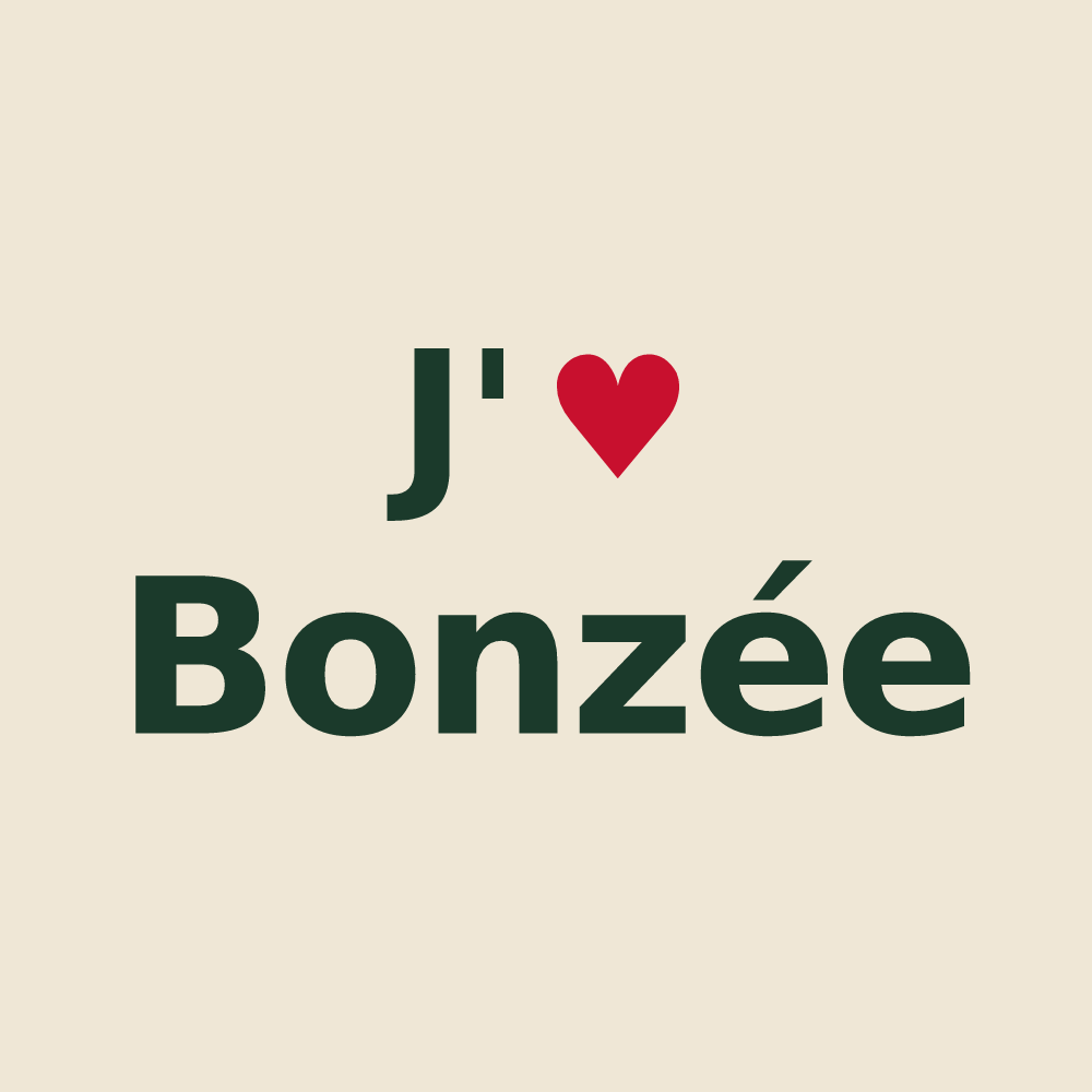 Tote bag personnalisé Bonzée — design J'aime Bonzée