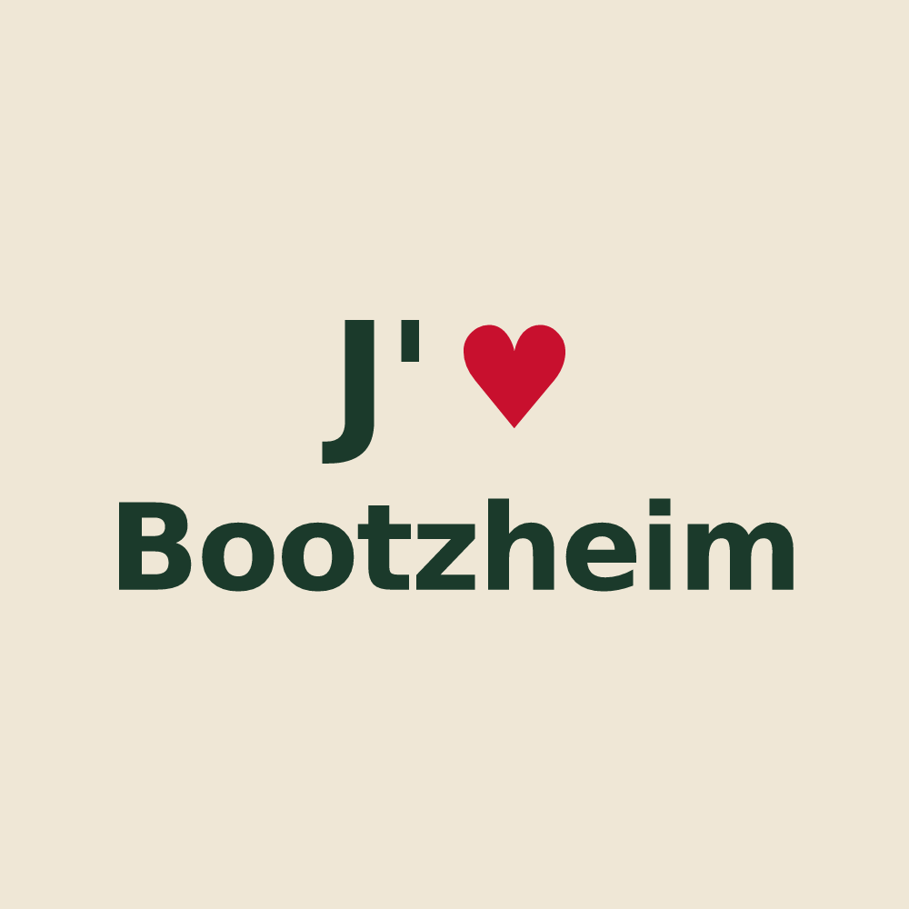 Tote bag personnalisé Bootzheim — design J'aime Bootzheim
