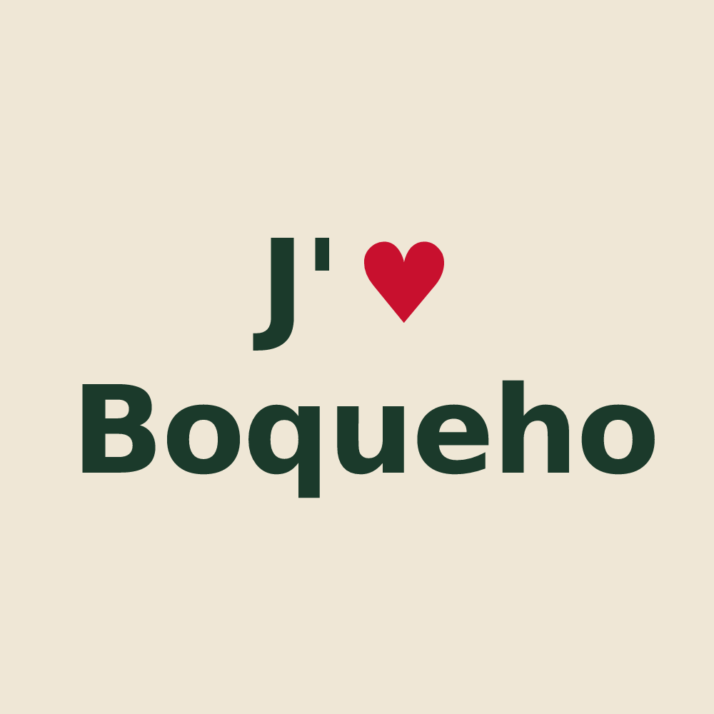 Tote bag personnalisé Boqueho — design J'aime Boqueho