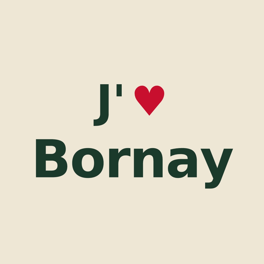 Tote bag personnalisé Bornay — design J'aime Bornay