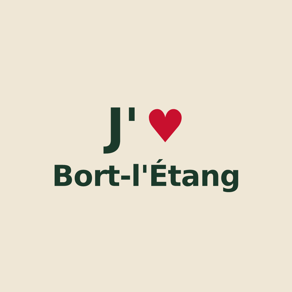 Tote bag personnalisé Bort-l'Étang — design J'aime Bort-l'Étang