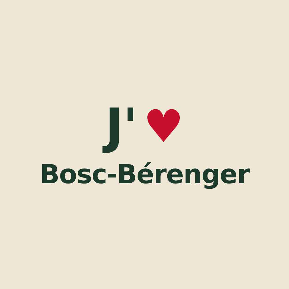 Tote bag personnalisé Bosc-Bérenger — design J'aime Bosc-Bérenger