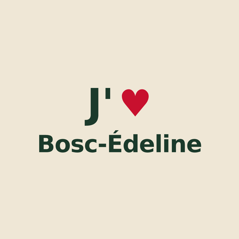 Tote bag personnalisé Bosc-Édeline — design J'aime Bosc-Édeline