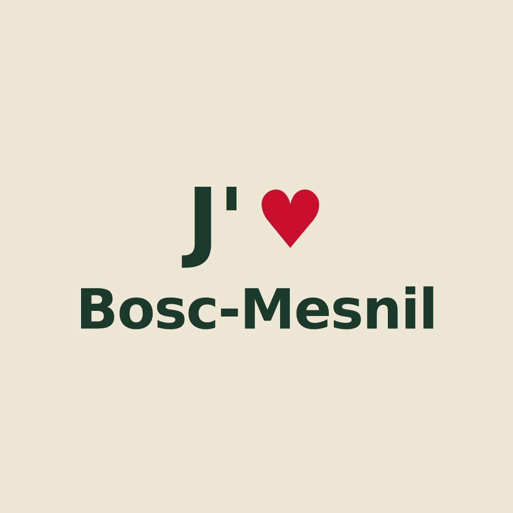 Tote bag personnalisé Bosc-Mesnil — design J'aime Bosc-Mesnil