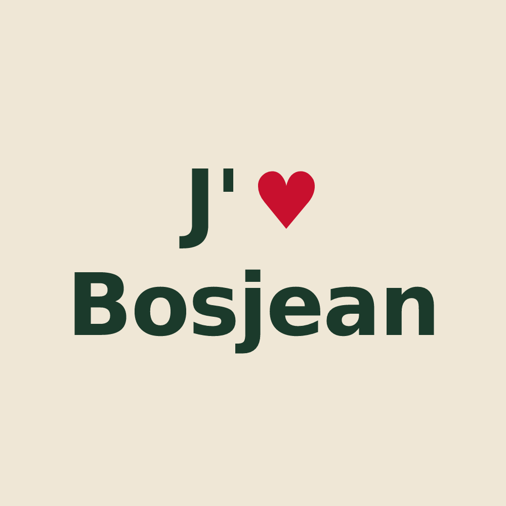 Tote bag personnalisé Bosjean — design J'aime Bosjean