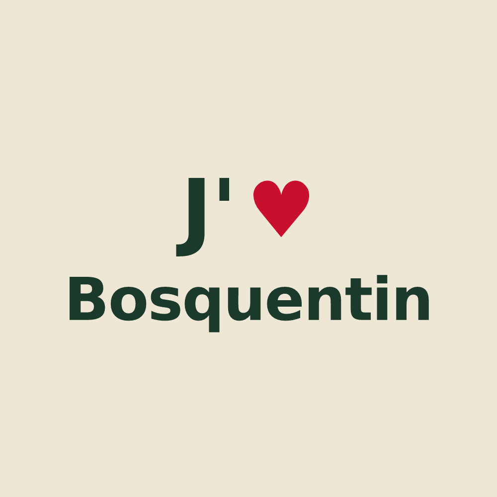 Tote bag personnalisé Bosquentin — design J'aime Bosquentin