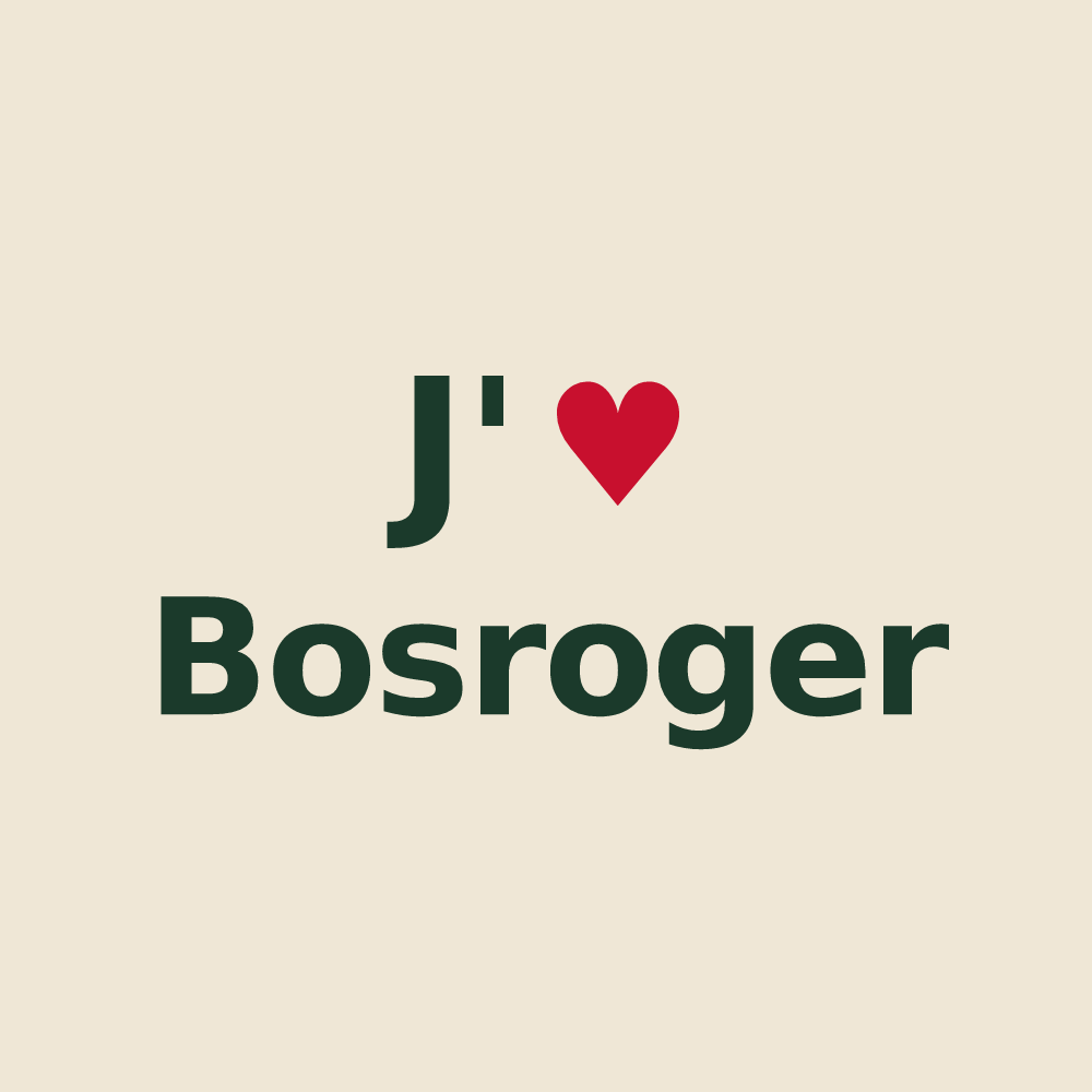 Tote bag personnalisé Bosroger — design J'aime Bosroger