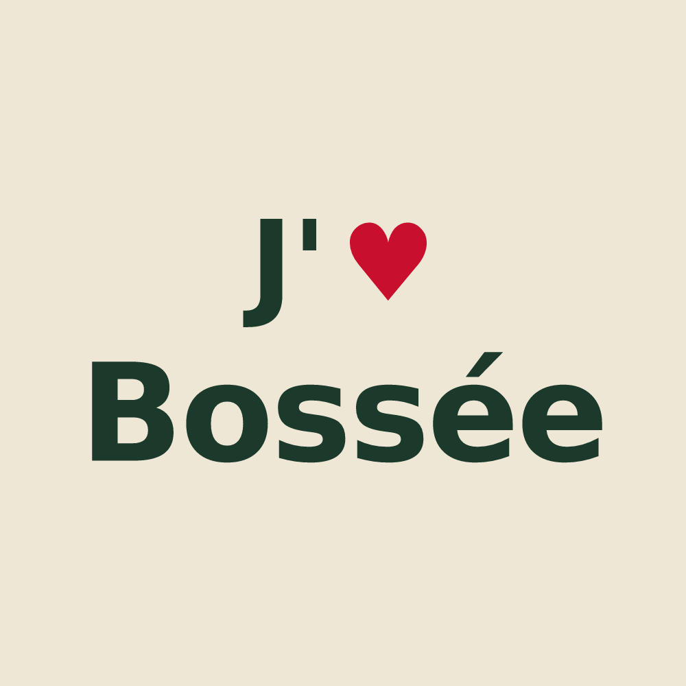 Tote bag personnalisé Bossée — design J'aime Bossée
