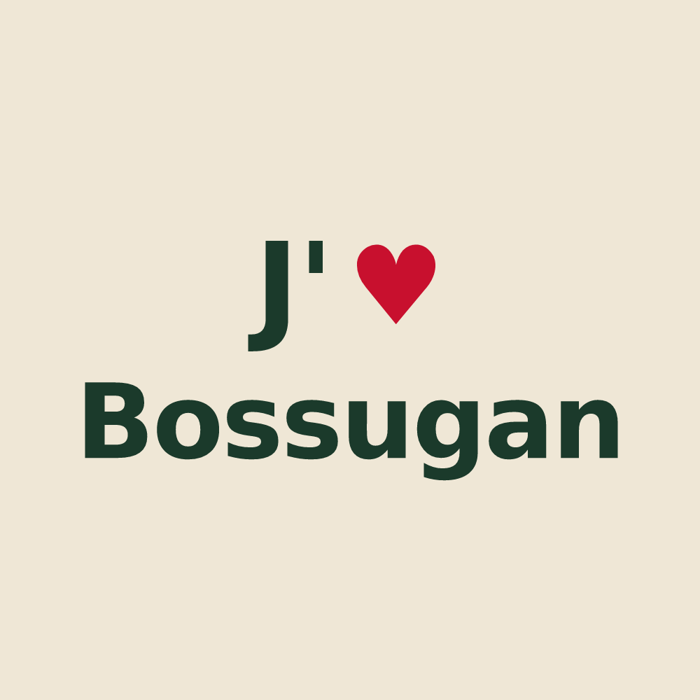 Tote bag personnalisé Bossugan — design J'aime Bossugan