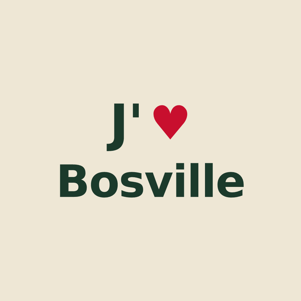 Tote bag personnalisé Bosville — design J'aime Bosville
