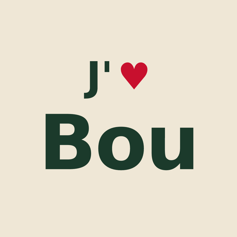 Tote bag personnalisé Bou — design J'aime Bou
