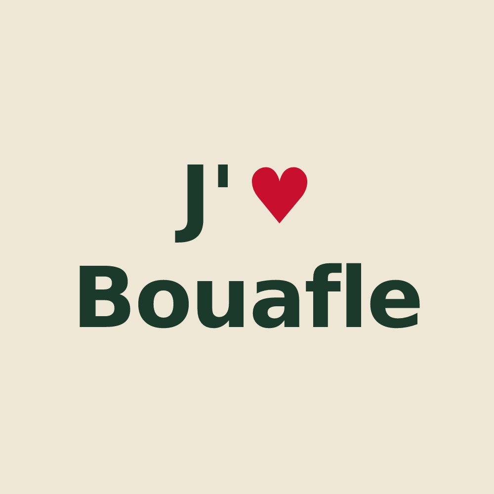 Tote bag personnalisé Bouafle — design J'aime Bouafle