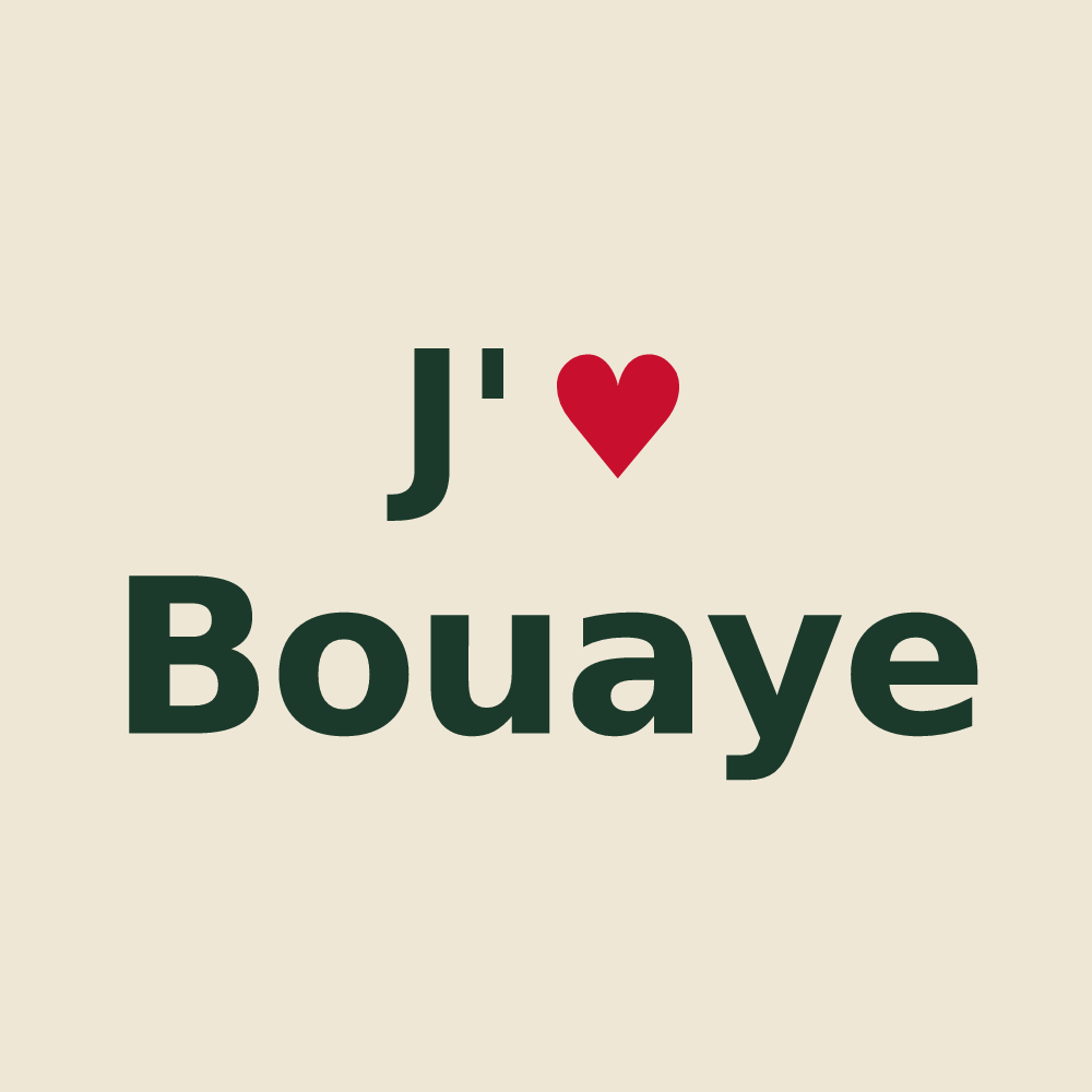 Tote bag personnalisé Bouaye — design J'aime Bouaye