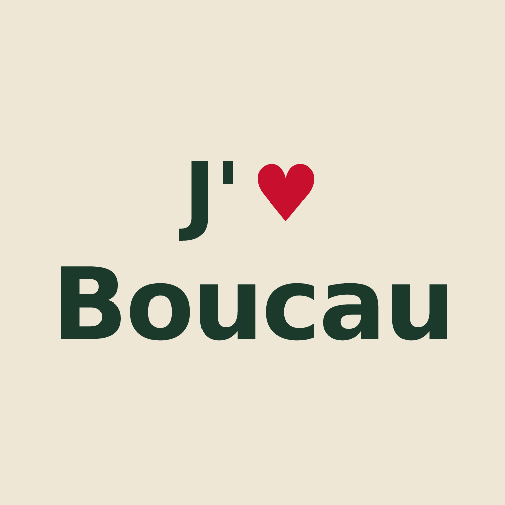 Tote bag personnalisé Boucau — design J'aime Boucau