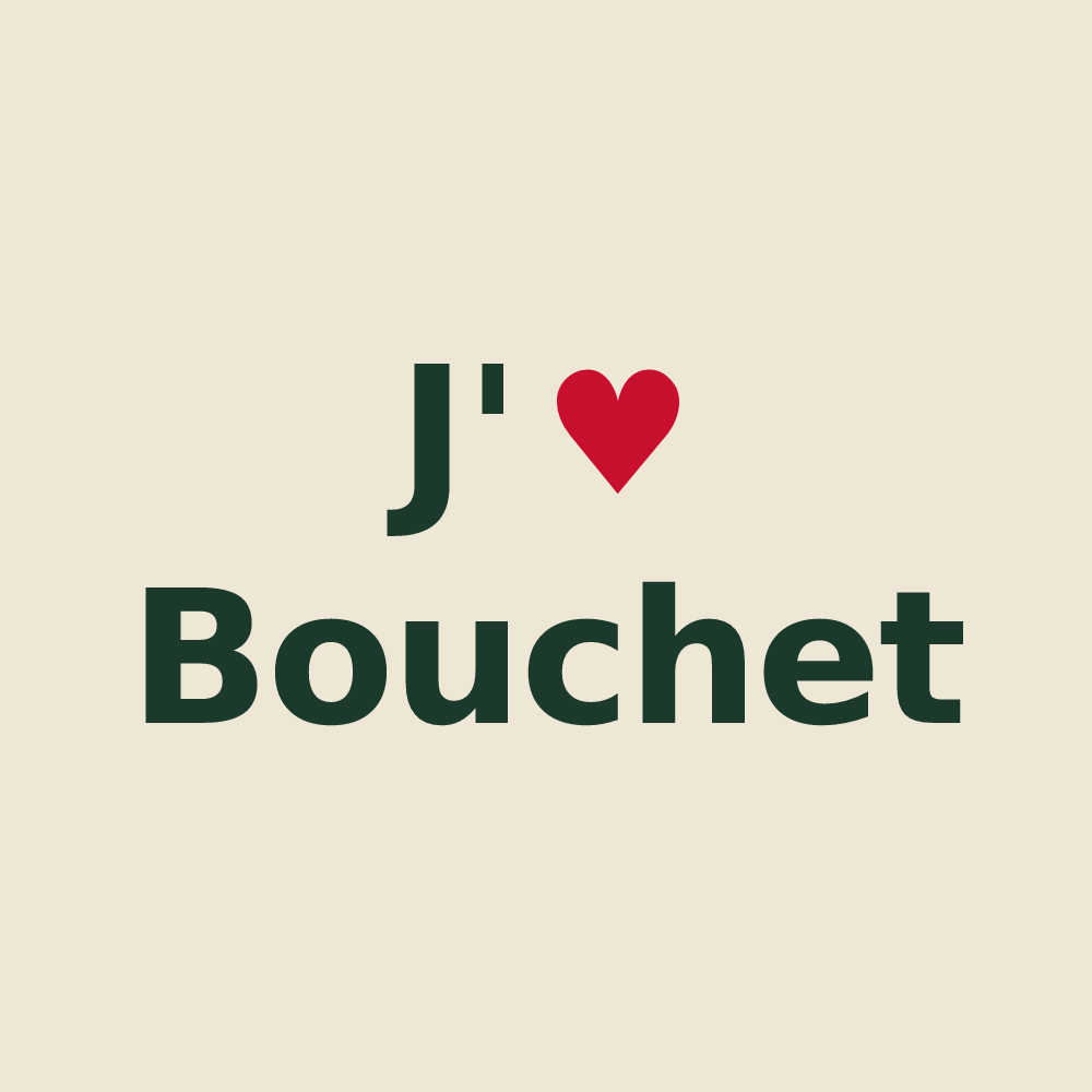 Tote bag personnalisé Bouchet — design J'aime Bouchet