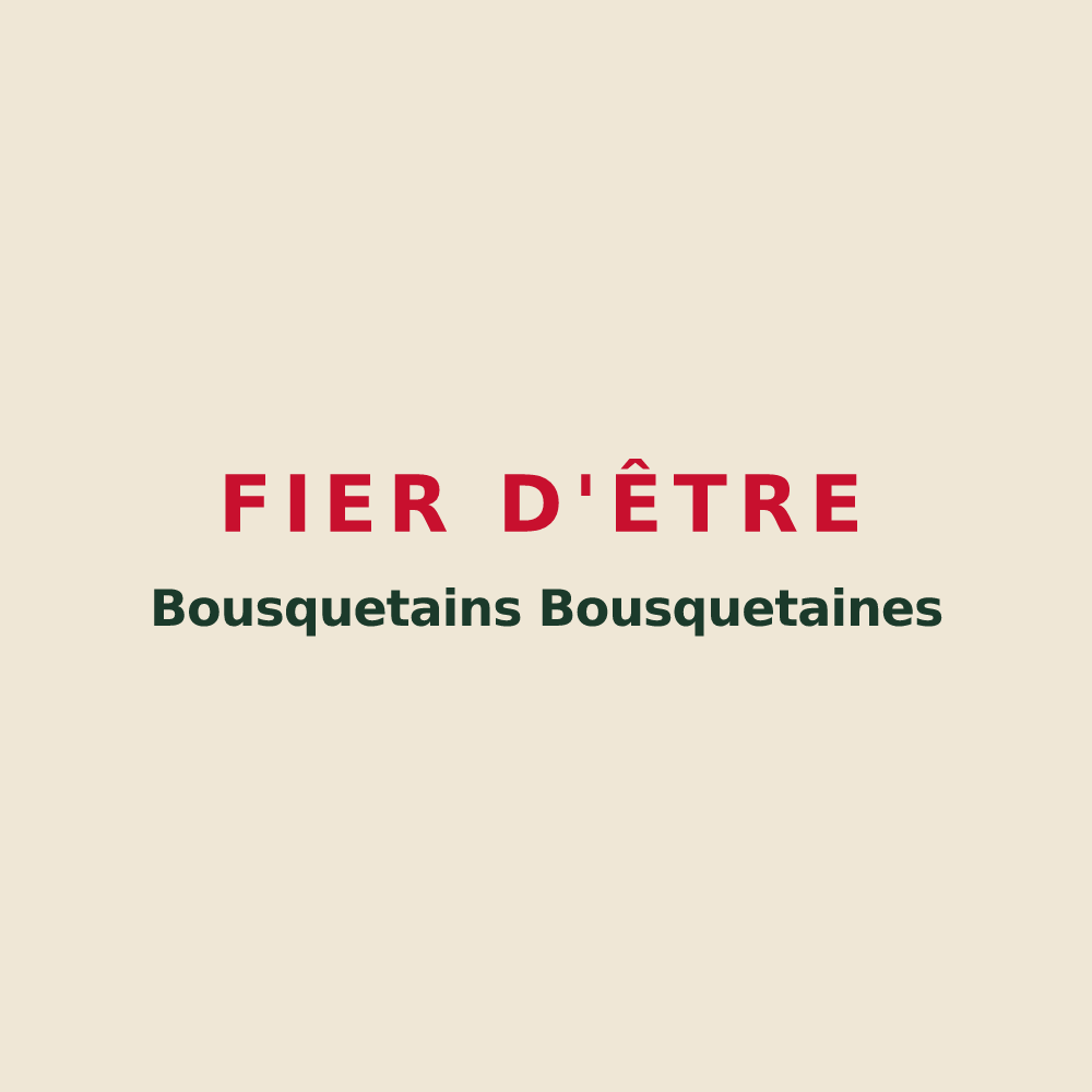Tote bag « Fier d'être Bousquetains Bousquetaines » — design pour Bouchet