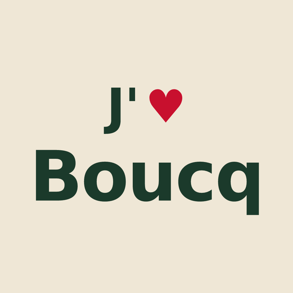 Tote bag personnalisé Boucq — design J'aime Boucq