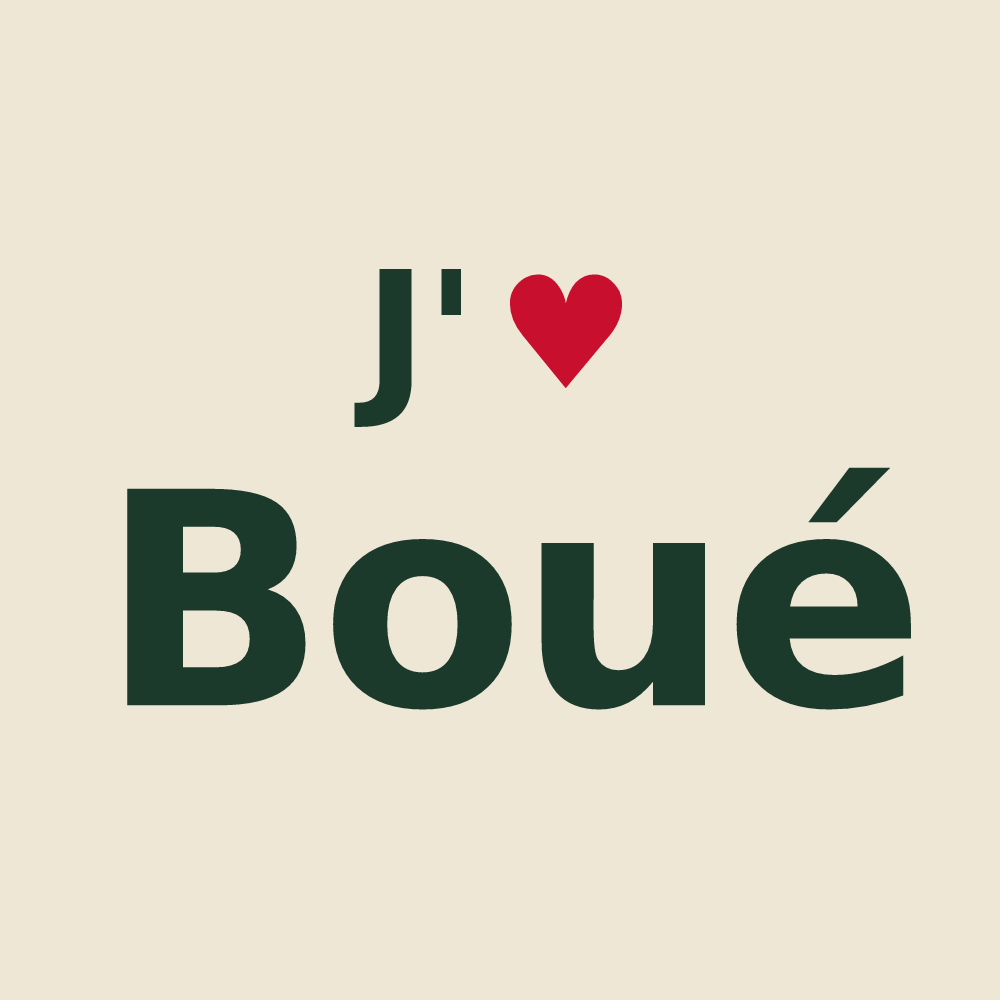Tote bag personnalisé Boué — design J'aime Boué