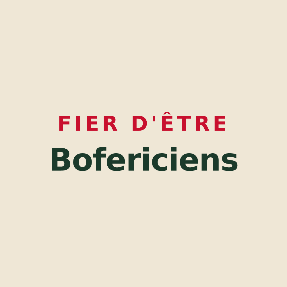 Tote bag « Fier d'être Bofericiens » — design pour Bouffry