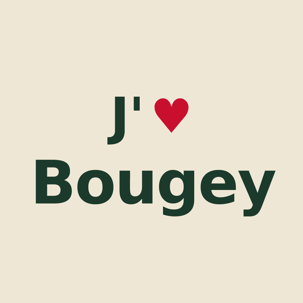 Tote bag personnalisé Bougey — design J'aime Bougey