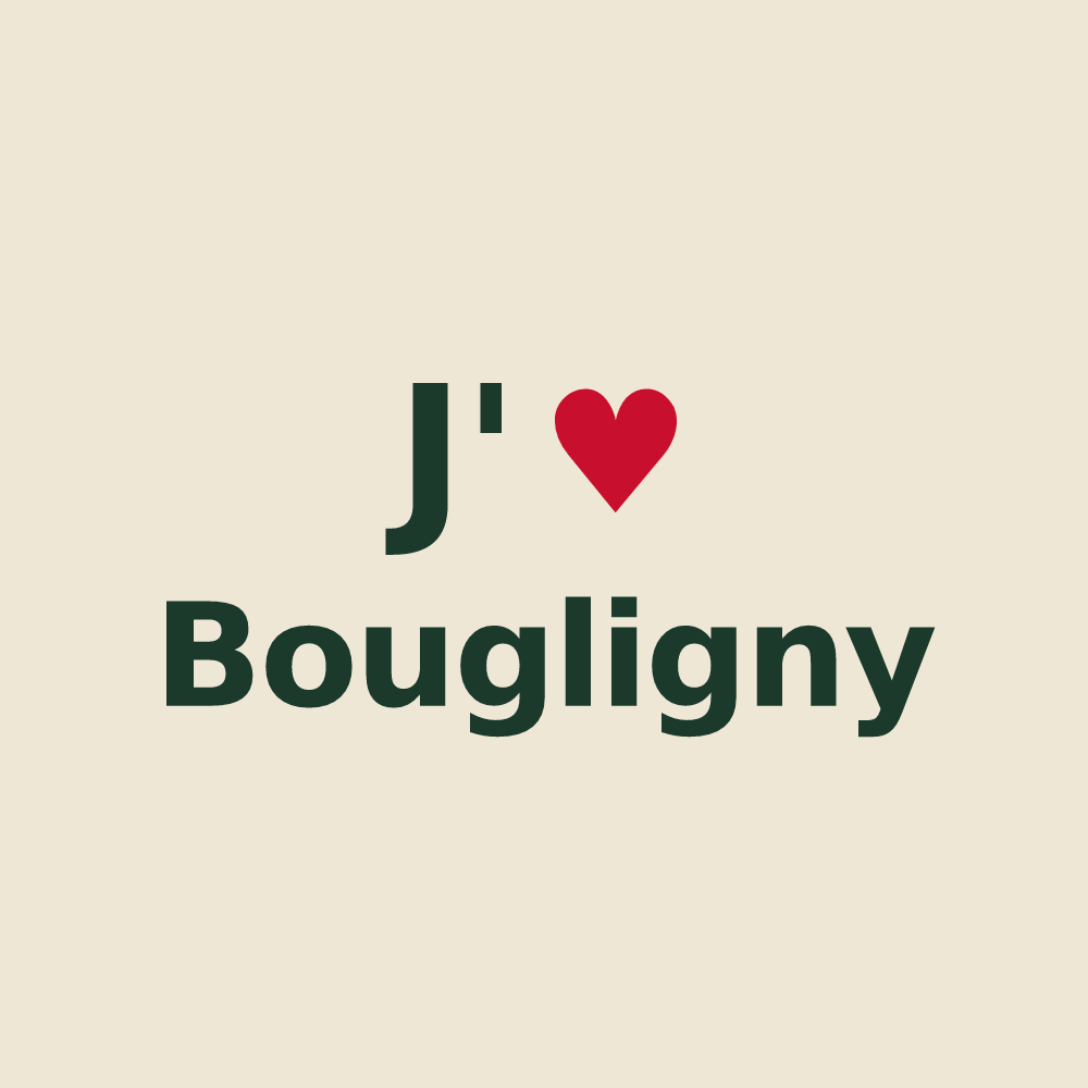 Tote bag personnalisé Bougligny — design J'aime Bougligny